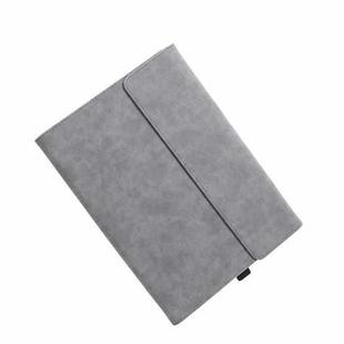 Clamshell  Tablet Protective Case with Holder For MicroSoft Surface Pro4 / 5/6 12.3 inch(Sheepskin Leather / Gray)