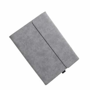 Clamshell  Tablet Protective Case with Holder For MicroSoft Surface Go(Sheepskin Leather / Gray)