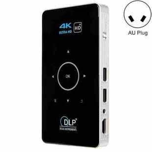 C6 2G+16G Android Smart DLP HD Projector Mini Wireless Projector， AU Plug (Black)