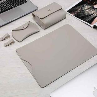 Locked Side Laptop Liner Bag For MacBook Pro 15.4 inch A1398(4 In Gray)