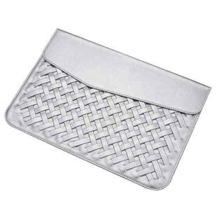 Hand-Woven Computer Bag Notebook Liner Bag, Applicable Model: 11 inch (A1370 / 1465)(Silver)