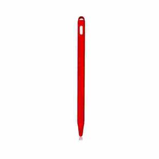5 PCS Stylus Silicone Protective Case For Apple Pencil 2(Red)