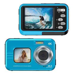 WDC901 3.5m Waterproof 48MP HD Dual Screen Outdoor Sports Digital Camera UK Plug(Blue)