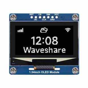 Waveshare 1.54 Inch OLED Display Module, 128×64 Resolution, SPI / I2C Communication(White)