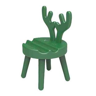 Cartoon Chair Shape Desktop Mobile Phone Holder Cute Mini Universal Phone Rack, Style: Deer(Green)