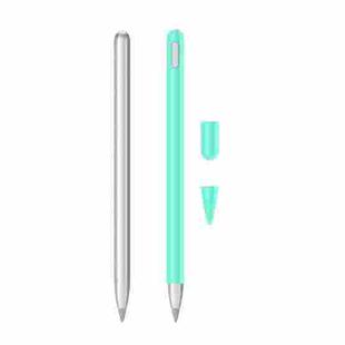 2 Sets 3 In 1 Stylus Silicone Protective Cover + Two-Color Pen Cap Set For Huawei M-Pencil(Mint Green)