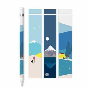 2 PCS 3 in 1 Stylus Frosted Protective Film Sticker Set For Apple Pencil 1(AP077)