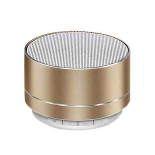 A10 TWS Wireless Bluetooth Mini Portable Speaker, Support TF Card & U Disk & LED(Gold)