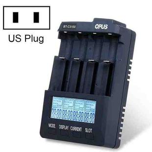 OPUS BT-C3100 Smart Smart Digital Intelligent 4-Slot Battery Charger(US Plug)