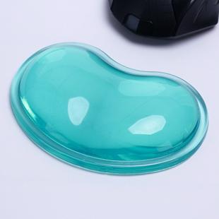 Heart-shaped Transparent Silicone Mouse Pad Non-slip Crystal Wrist Mouse Pad(Green)