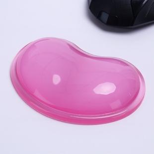 Heart-shaped Transparent Silicone Mouse Pad Non-slip Crystal Wrist Mouse Pad(Red)