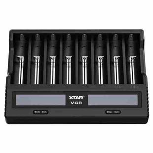 XTAR 8-Slot Battery Charger LCD Display Charger QC3.0 Type C Fast Charger for 21700 / 18650 Battery, Model: VC8