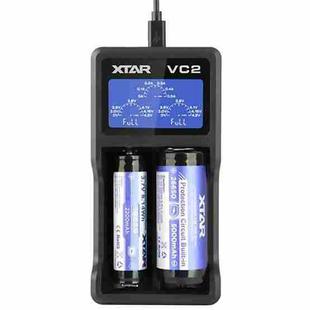 XTAR 2-Slot Smart LCD Lithium Battery Charger, Model: VC2
