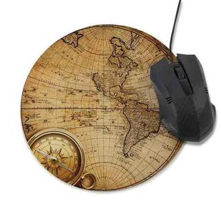 3 PCS Retro Map Round Mouse Pad Game Office Non-Slip Mat, Specification: Not Overlocked 200 x 200mm(Pattern 4)