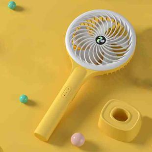 Handheld USB Type Fan Five-leaf Fan Desktop Banana Fan(Lemon Yellow)