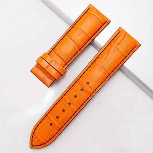 MD005 First Layer Leather Watch Band  For Mido MULTIFORT, Size:  22 x 20mm(Orange Black Line)