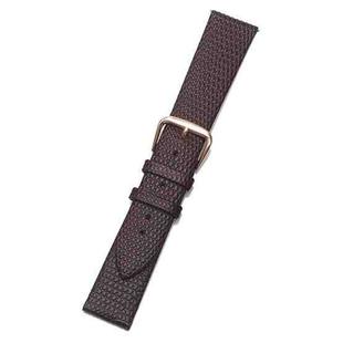 Chain Calfskin Lizard Pattern Watch Band, Size: Strap Width  14mm(Brown Rose Gold Pin Buckle)