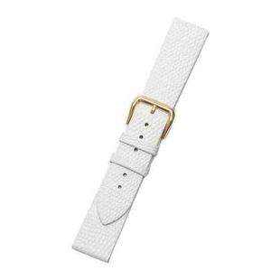Chain Calfskin Lizard Pattern Watch Band, Size: Strap Width  16mm(White Gold Pin Buckle)