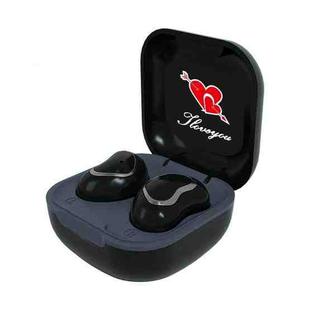 TWS-23 Wireless Sports Mini Bluetooth Earphone Semi-In-Ear 5.1 Game Headset(Black)