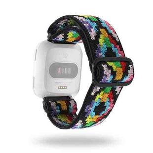 For Fitbit Versa Watch Band Braided Jacquard Adjustable Strap Nylon Watch Band(V2-2)