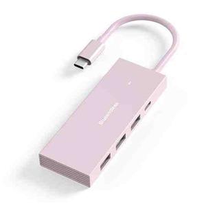Blueendless 4K60Hz + Data Port Type-C Docking Station USB3.0 Splitter, Spec: 6-in-1 Pink