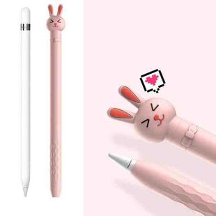 Cartoon Silicone Capacitive Pen Non-Slip And Anti-Drop Protective Cover For Apple Pencil 1(Rabbit)