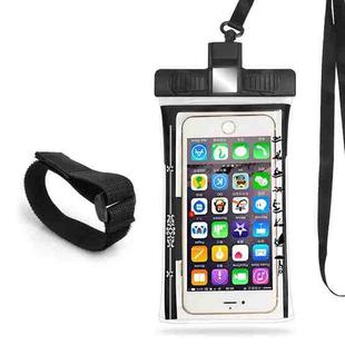 3 PCS Mobile Phone Waterproof Bag Swimming Diving Mobile Phone Sealed Protective Cover With Survival Whistle, Specification： Armband  (Black)