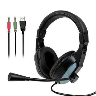 LX-T07 Head-Mounted  Luminous Gaming Computer Headset with RGB Lights & Noise-Cancelling Microphone(Black)