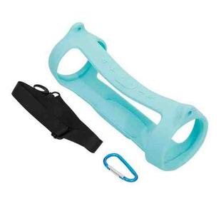 For JBL Charge 4 Bluetooth Speaker Portable Silicone Protective Cover with Shoulder Strap & Carabiner(Mint Green)