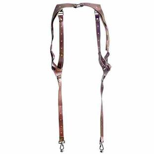 LC-XJJDS Quick Release Anti-Slip Dual Shoulder Cowhide Leather Harness Camera Strap with Metal Hook for SLR / DSLR Cameras(Brown)