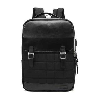 15.6 inch External USB Interface Laptop Backpack Waterproof Computer Bag(Black)