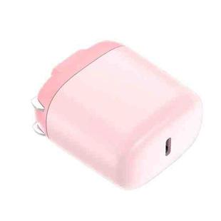 DESNAI XKS-006C 20W USB-C / Typc-C Single Port PD Foldable Fast Travel Charger , CN Plug(Pink)