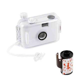 Cute Retro Film Waterproof Shockproof Camera With Disposable Film(All White Shell)