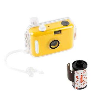 Cute Retro Film Waterproof Shockproof Camera With Disposable Film(Yellow White Shell)