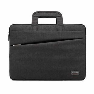 YOBAN Y-923-1 Casual Laptop Bag Waterproof Tablet Business Bag, Size: 14 inch(Dark Gray)