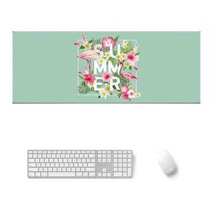 800x300x5mm Office Learning Rubber Mouse Pad Table Mat(2 Flamingo)