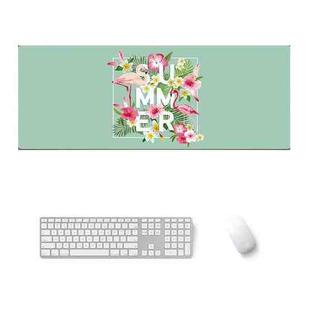 900x400x3mm Office Learning Rubber Mouse Pad Table Mat(2 Flamingo)