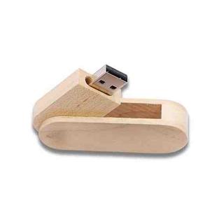 USB 2.0 Wooden Rotating U Disk, Capacity: 32GB(Wood Color)