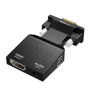 HW-2217 VGA to HDMI Converter With Audio Computer Host to HD Converter(Black)