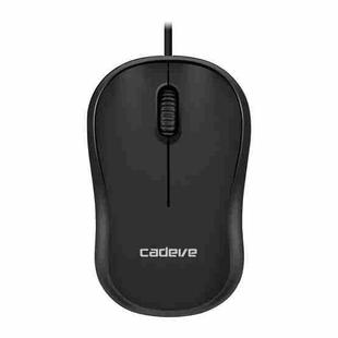 3 PCS Cadeve M220 3 Keys USB Wired Fashion Portable Mouse(Black)