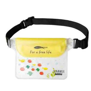 AFISHTOUR FW2067 Drifting Touch Screen Waterproof Bag Waterproof Swimming Waist Bag(Light Yellow)