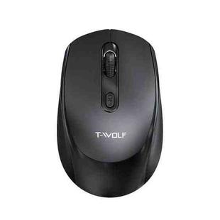 T-WOLF Q4 3 Keys 2.4GHz Wireless Mouse Desktop Computer Notebook Game Mouse(Black)