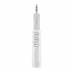 H-139 3.5mm Lavalier Bluetooth Audio Receiver with Metal Adapter(White)
