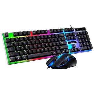 ZGB G21B Colorful Glow USB Wired Keyboard Mouse Set(Black)