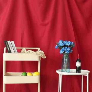2 x 2.4m Photo Background Cloth Increased Widened Photography Cloth Live Broadcast Solid Color Cloth(Wine Red)