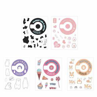 5 PCS 5 in 1 DIY Cute Cartoon  Camera Stickers Set for Fujifilm Instax mini 11(Dessert Animal Series)