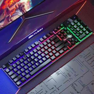 Skylion H600 1600dpi 104-Keys Wired Luminous Keyboard Manipulator Gaming Keyboard, Colour:  Keyboard (Black Characters)