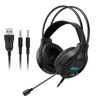 Smailwolf AK3 Headset Game Headphones Wired Luminous Desktop Computer Headset, Style: 3.5mm Double Plug 