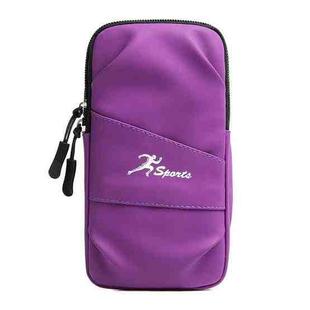 Running Mobile Phone Arm Bag Sports Yoga Fitness Mobile Phone Bag(B222 Purple)