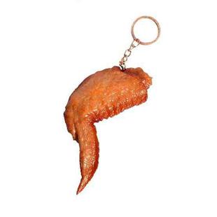 3 PCS Chicken Wings Keychain Simulation Food Model Toy Shooting Props